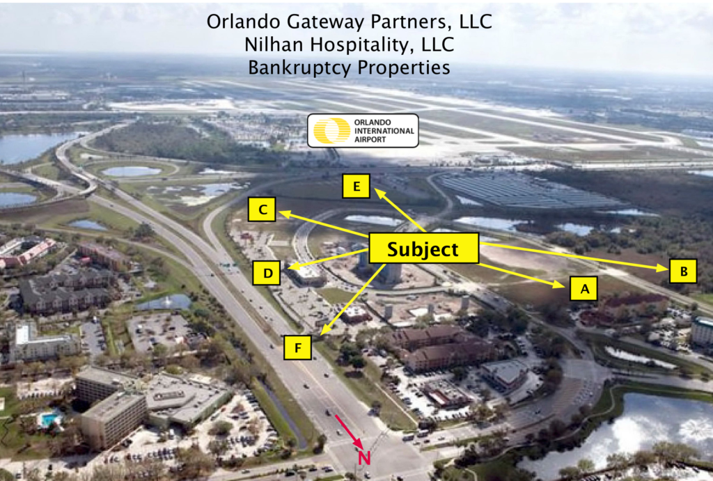 A map of the area where the orlando gateway partners llc is located.